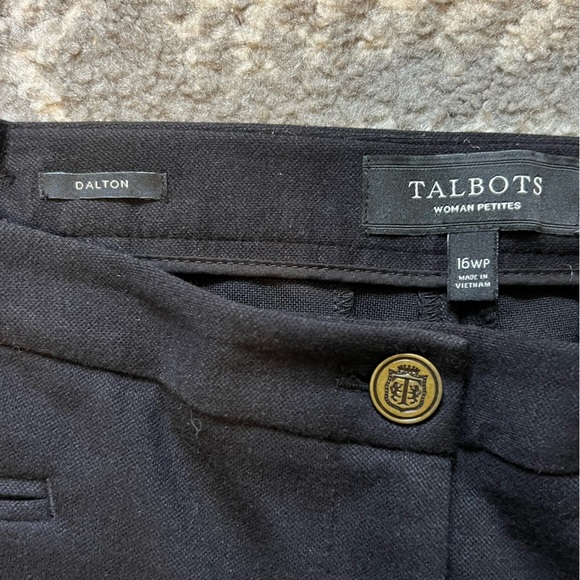 Talbots women’s riding dalton Black Dress Pants size 16P (M107) - Picture 7 of 12